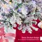 Best Choice Products Pre-Lit Holiday Christmas Pine Tree w/ Flocked Branches, Warm-White & Multicolored Lights